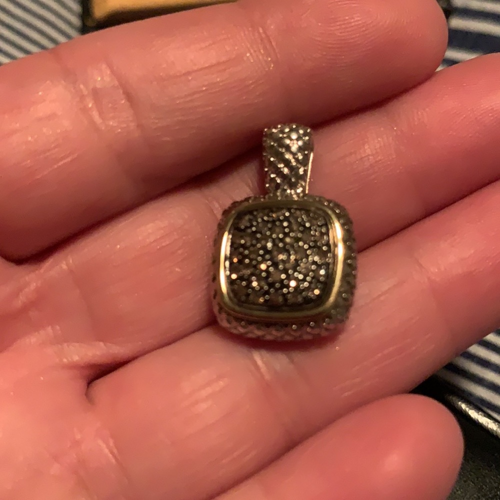 Stunning diamond pendant 14k-925 ❤️❤️